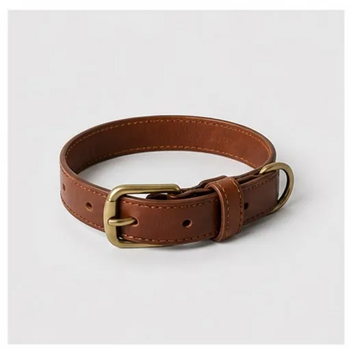 Rolled Leather Collar — Large